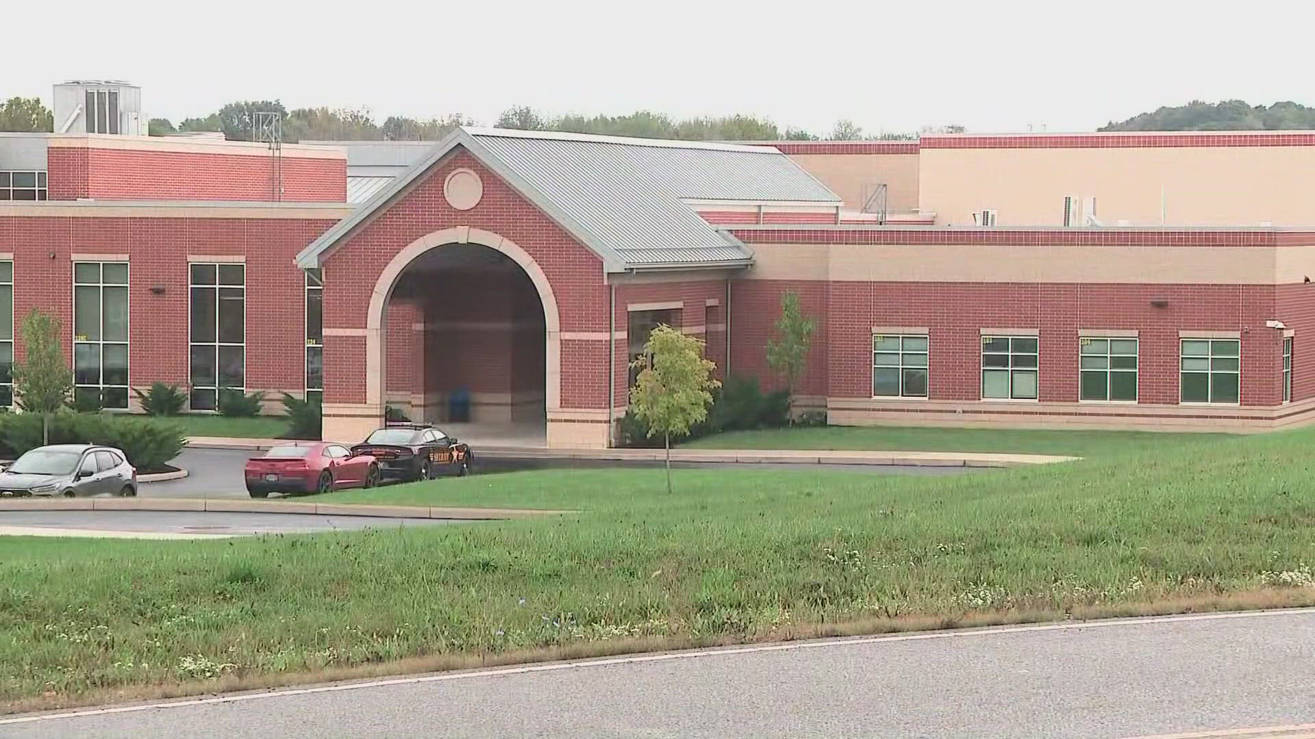 The boy, a student at Thomas Ewing Junior High in Lancaster, was arrested on charges of inducing panic.