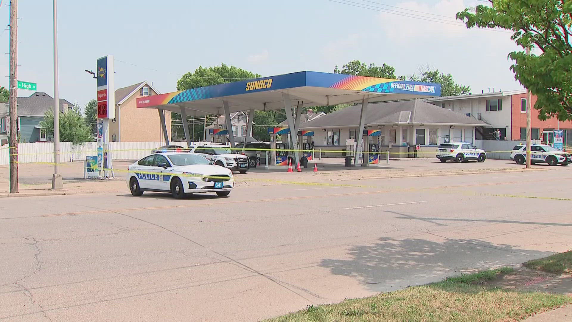 According to the Columbus Division of Police, officers responded to the 1600 block of South High Street for a report of a shooting around 2:15 p.m.