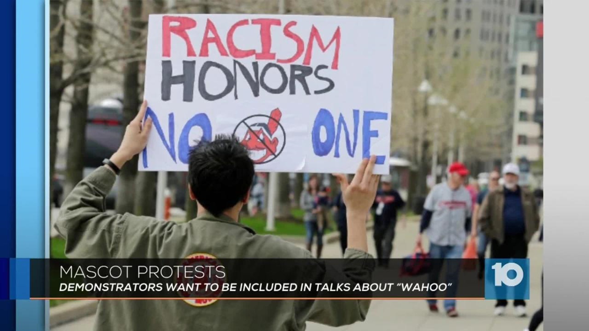 Native Americans protest Chief Wahoo logo at Cleveland Indians home opener, MLB