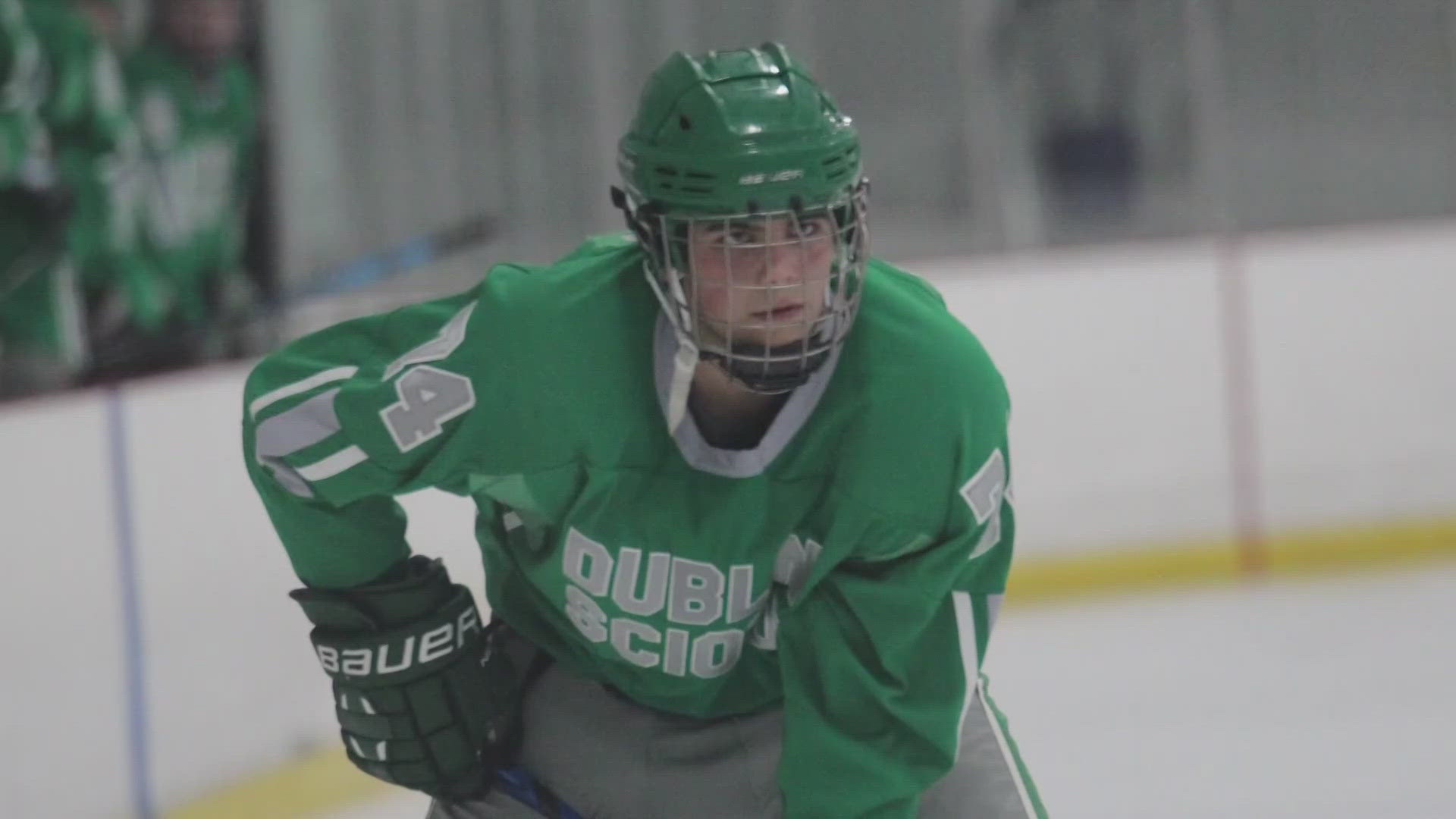 AJ Sanders, who plays football and ice hockey and participates in theater at Dublin Scioto, is this week's 10TV Athlete of the Week.