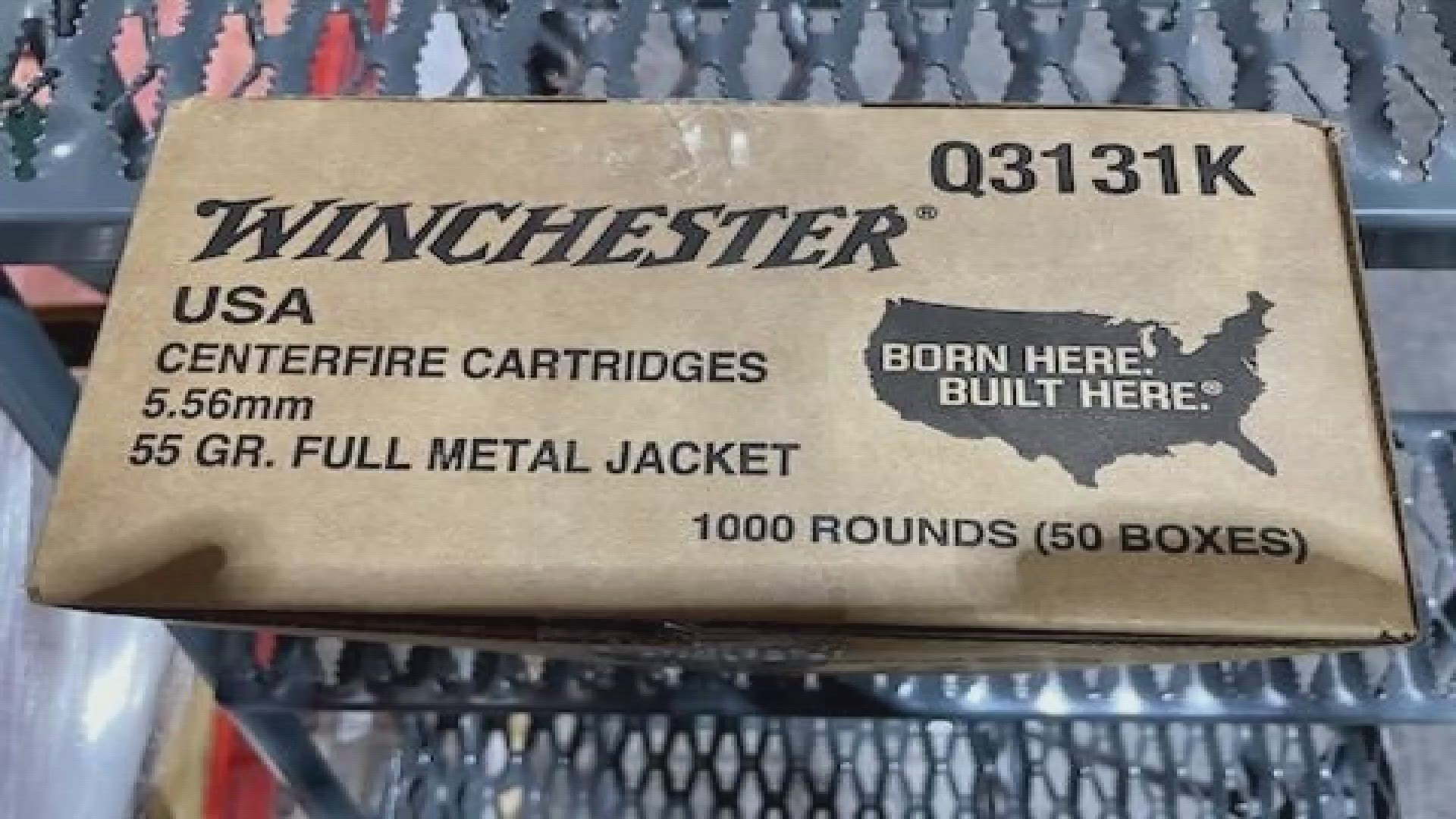 Pallets containing Winchester 5.56 ammo, along with a delivery truck, were stolen on April 1 from the Westbelt neighborhood of Columbus.