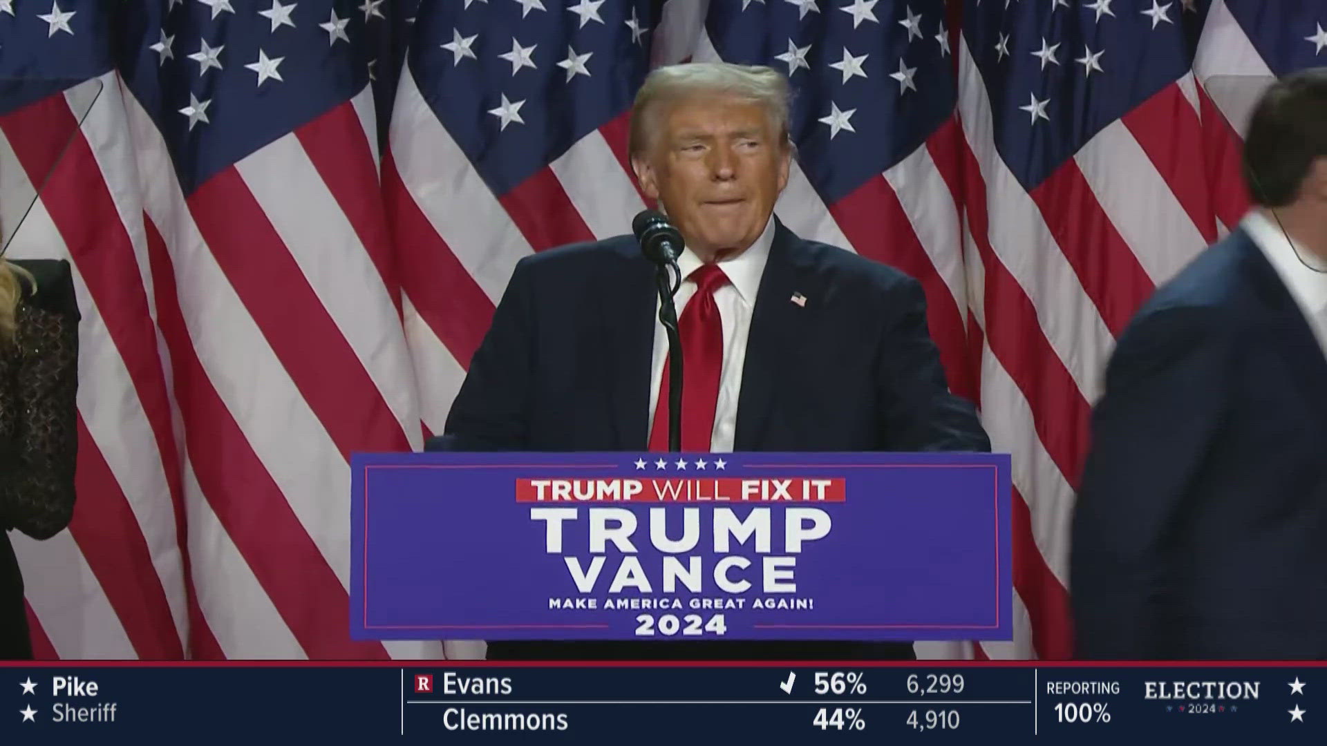 Trump vows in his election night speech to fight "for your family and your future."