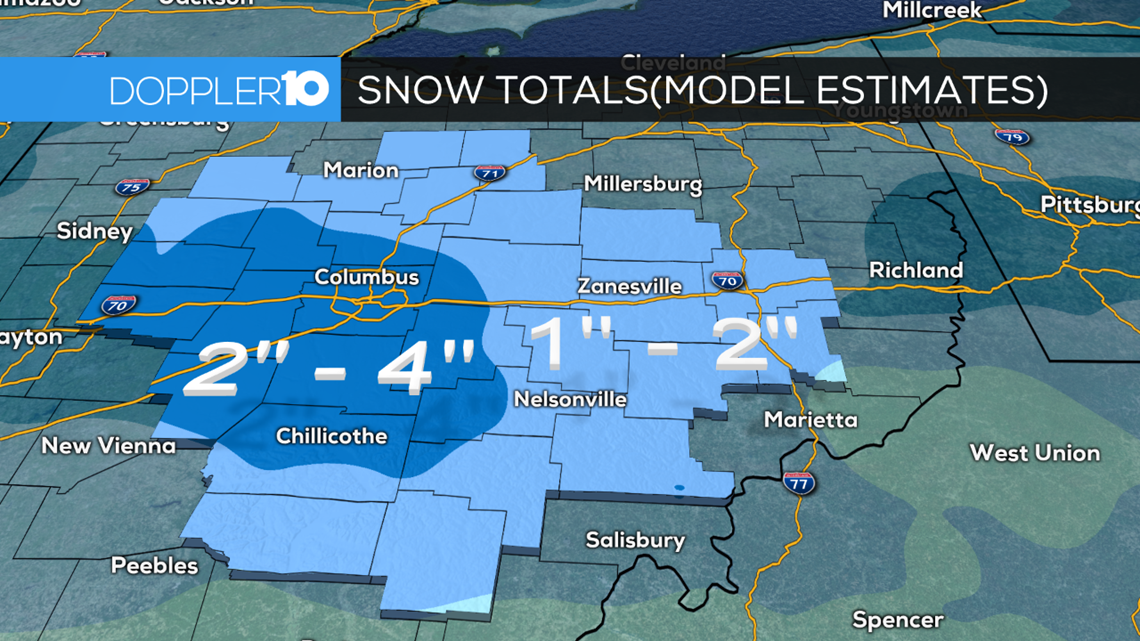 Latest on Central Ohio Snowfall Road conditions, snow emergencies