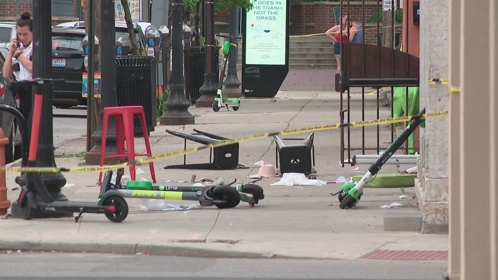 Columbus police said three people were shot at Park Street Cantina Sunday evening.