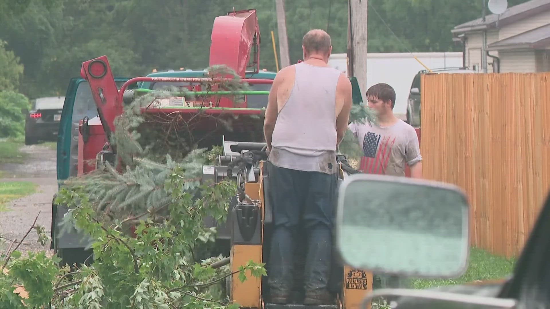 Dozens are in the process of cleaning up their yards, sidewalks, and streets after five tornadoes made their way through central Ohio over the weekend.