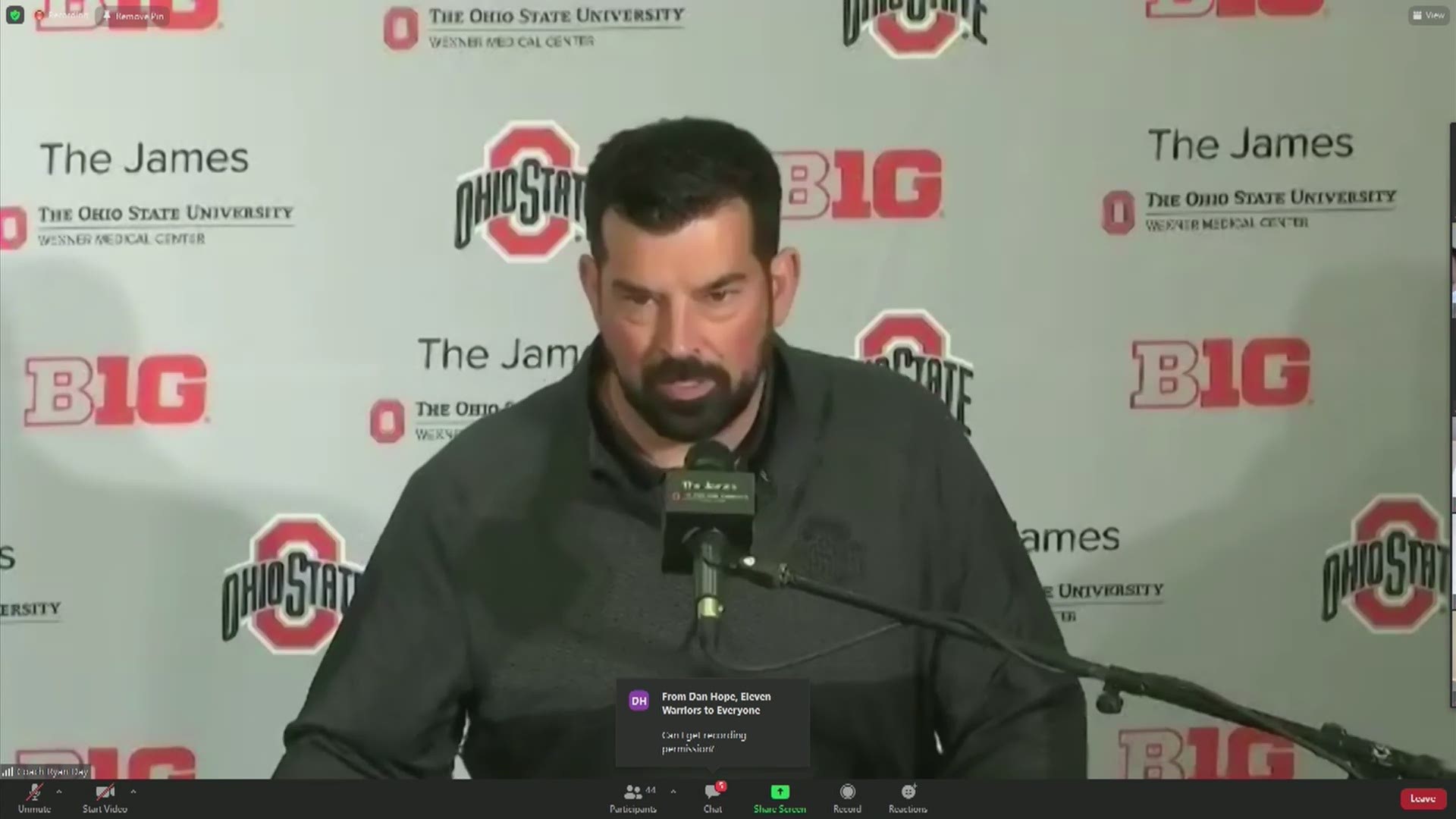 Head coach Ryan Day discusses this year's Spring Game as the Buckeyes look ahead to the 2021 season.