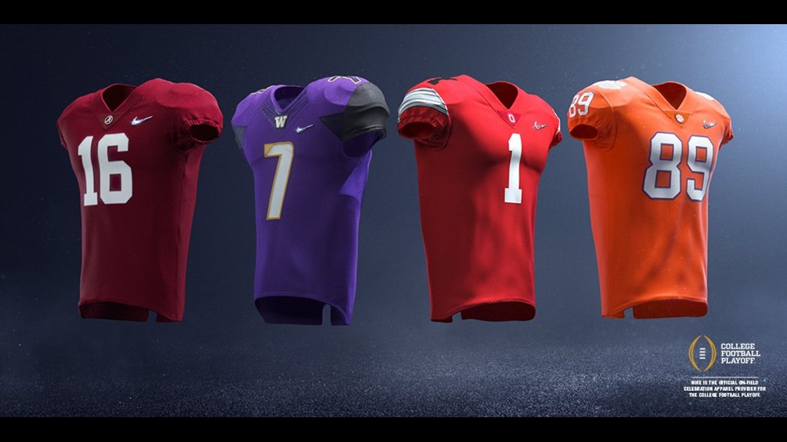 vamos a hacerlo Adular Condimento Nike releases uniforms for College Football Playoff | 10tv.com