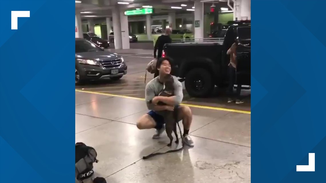 Man reunites with dog at Columbus airport after living abroad for 2 years - Vimarsana News