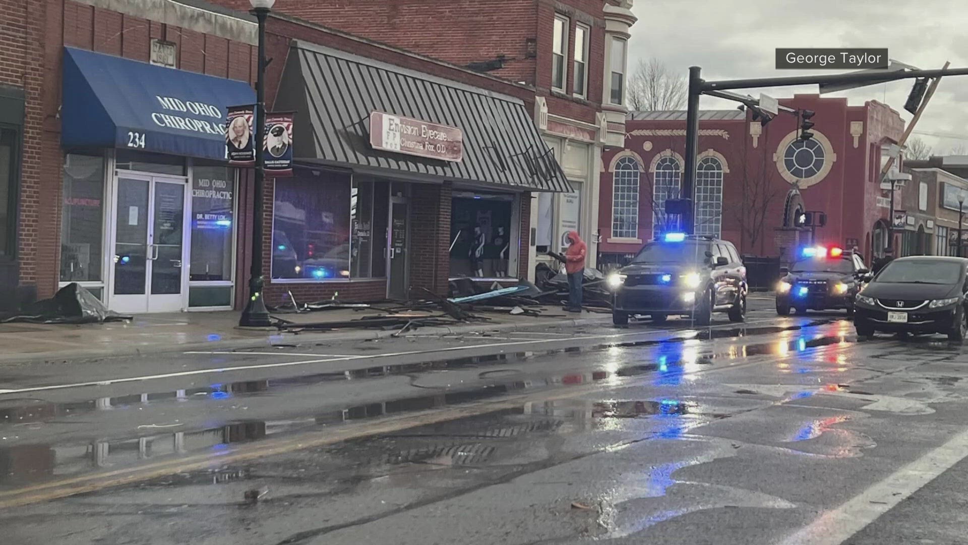 Parts of Bucyrus saw damage to homes and businesses in the area.