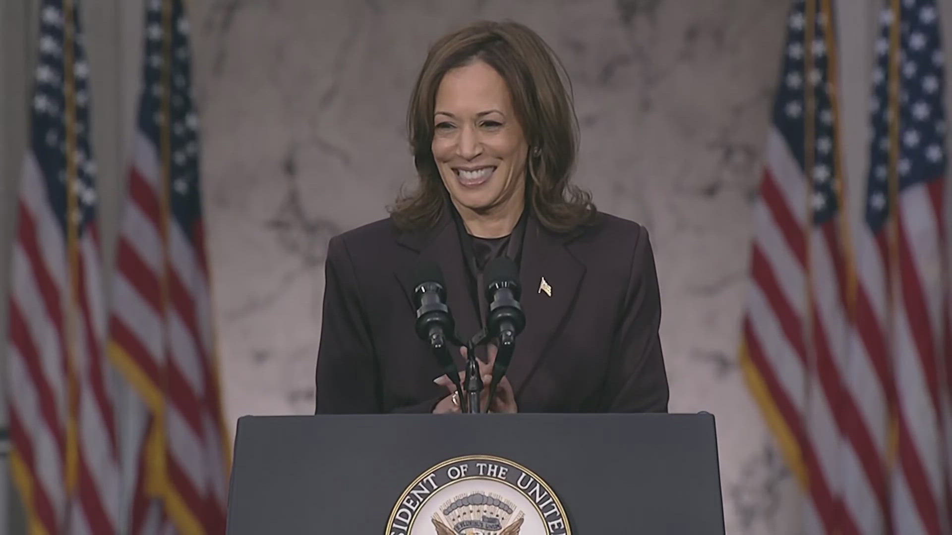 Vice President Kamala Harris urged unity in a concession speech at Howard University following her defeat to Donald Trump.