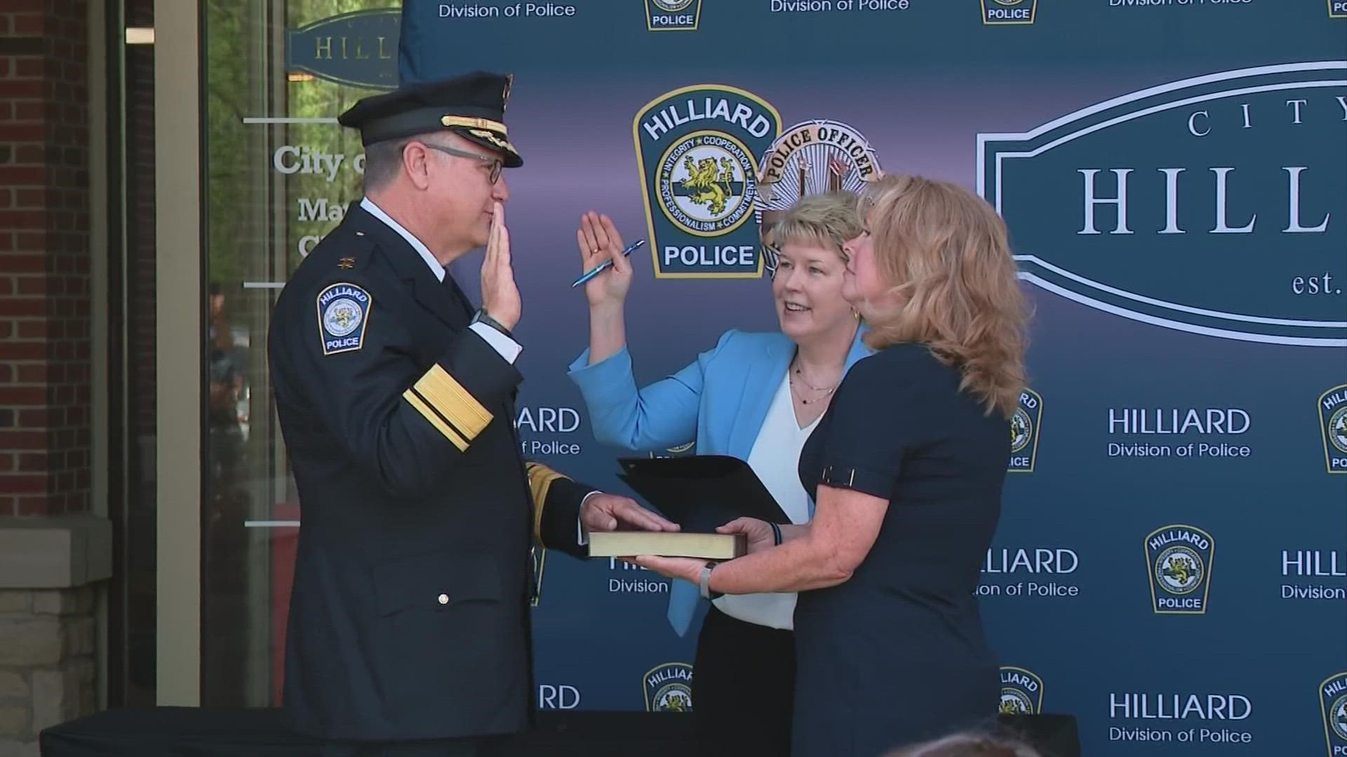 Mike Woods was sworn in as the new chief on Monday.