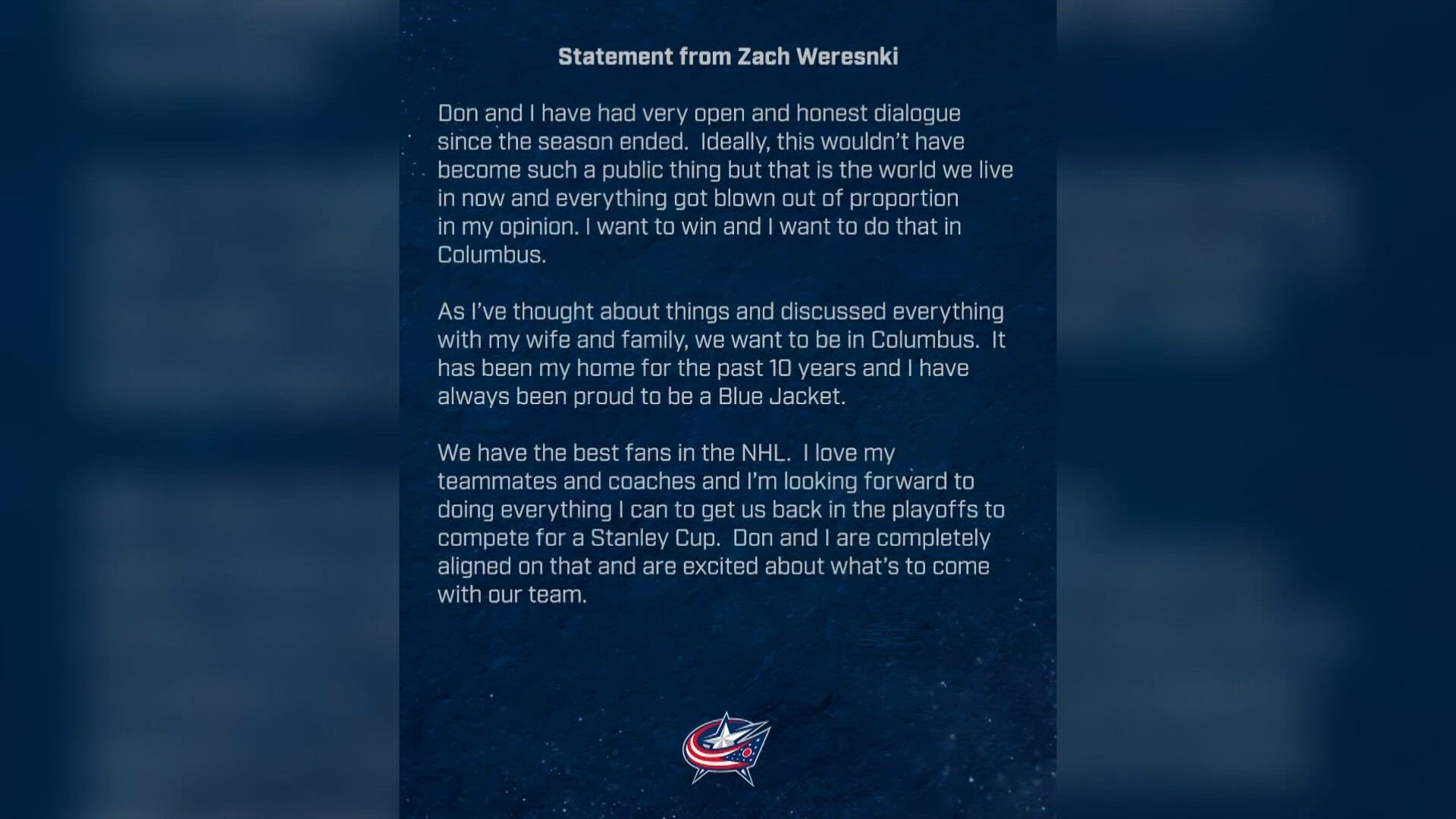 Zach Werenski reaffirms his future with Blue Jackets after turning down ...