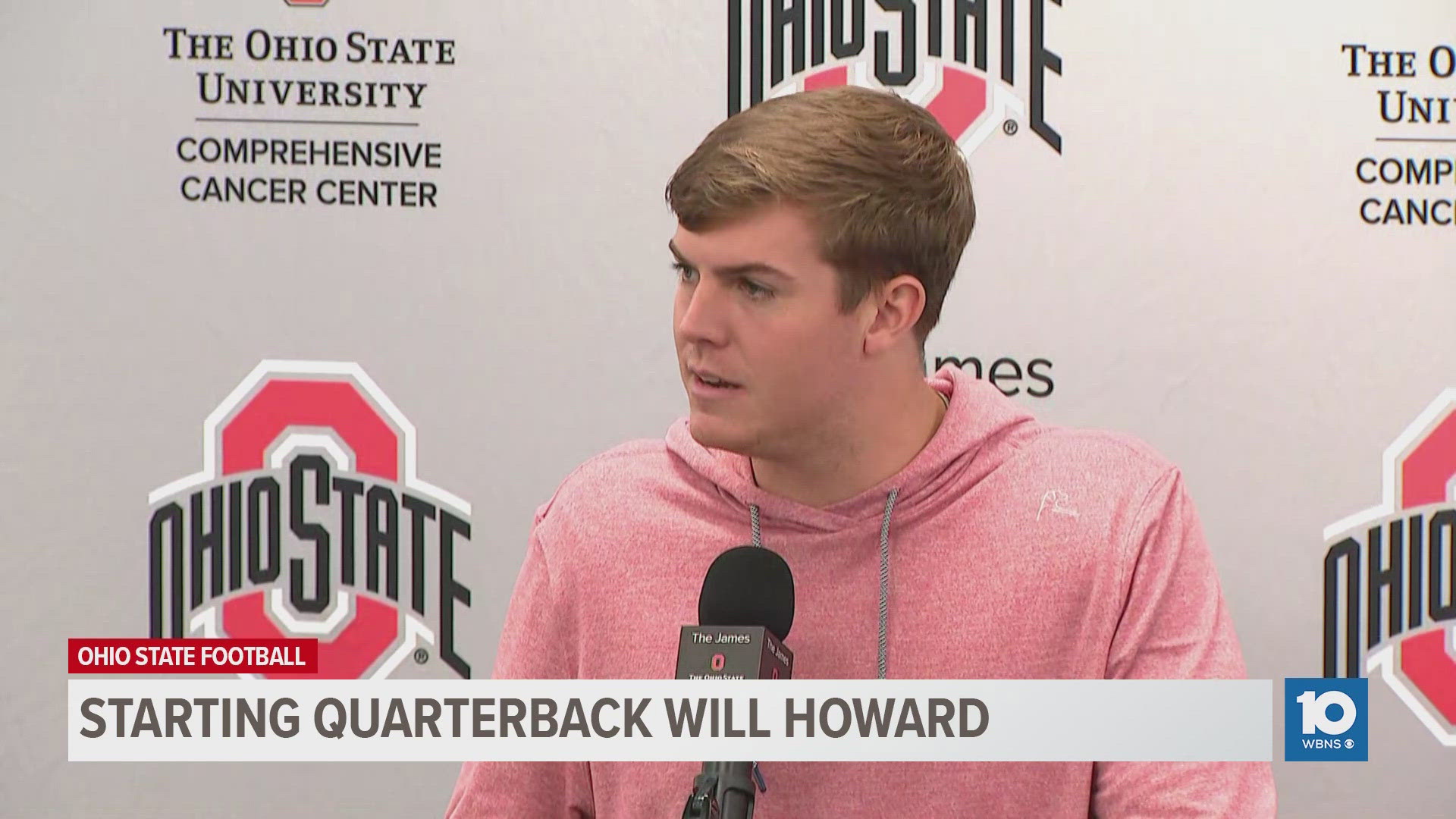 Ohio State Quarterback Will Howard spoke about improving his footwork and keeping his feet alive during the game.