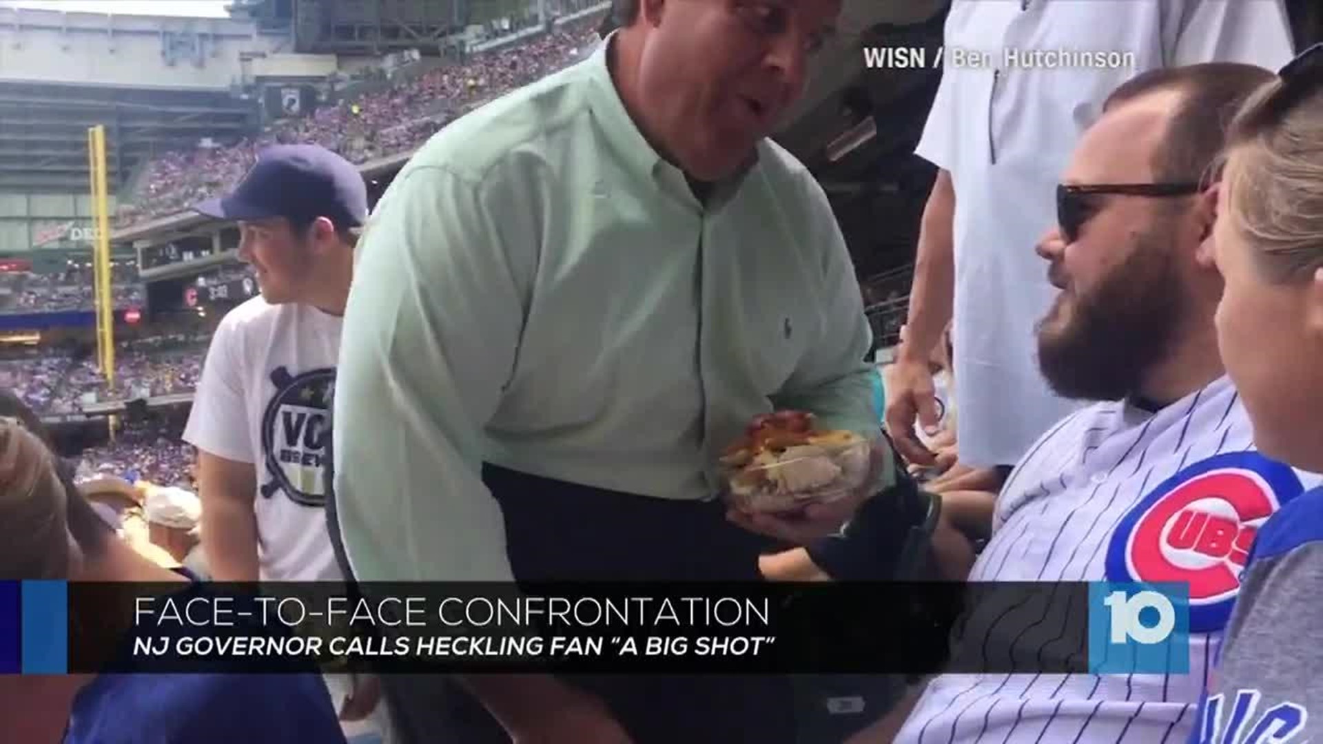 Chris Christie Confronts Chicago Cubs Fan in Video