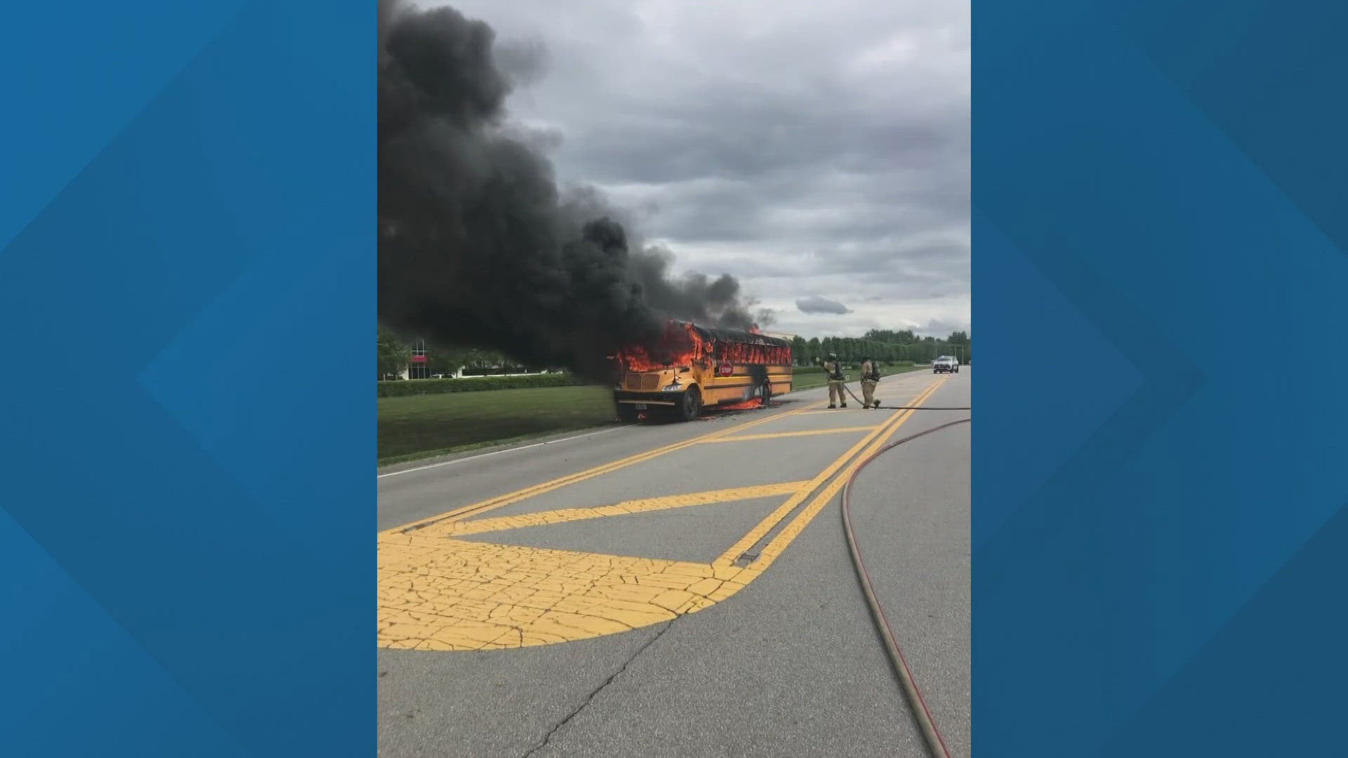 The school superintendent said she expresses gratitude to the bus driver for her quick thinking and bravery during Thursday's fire.