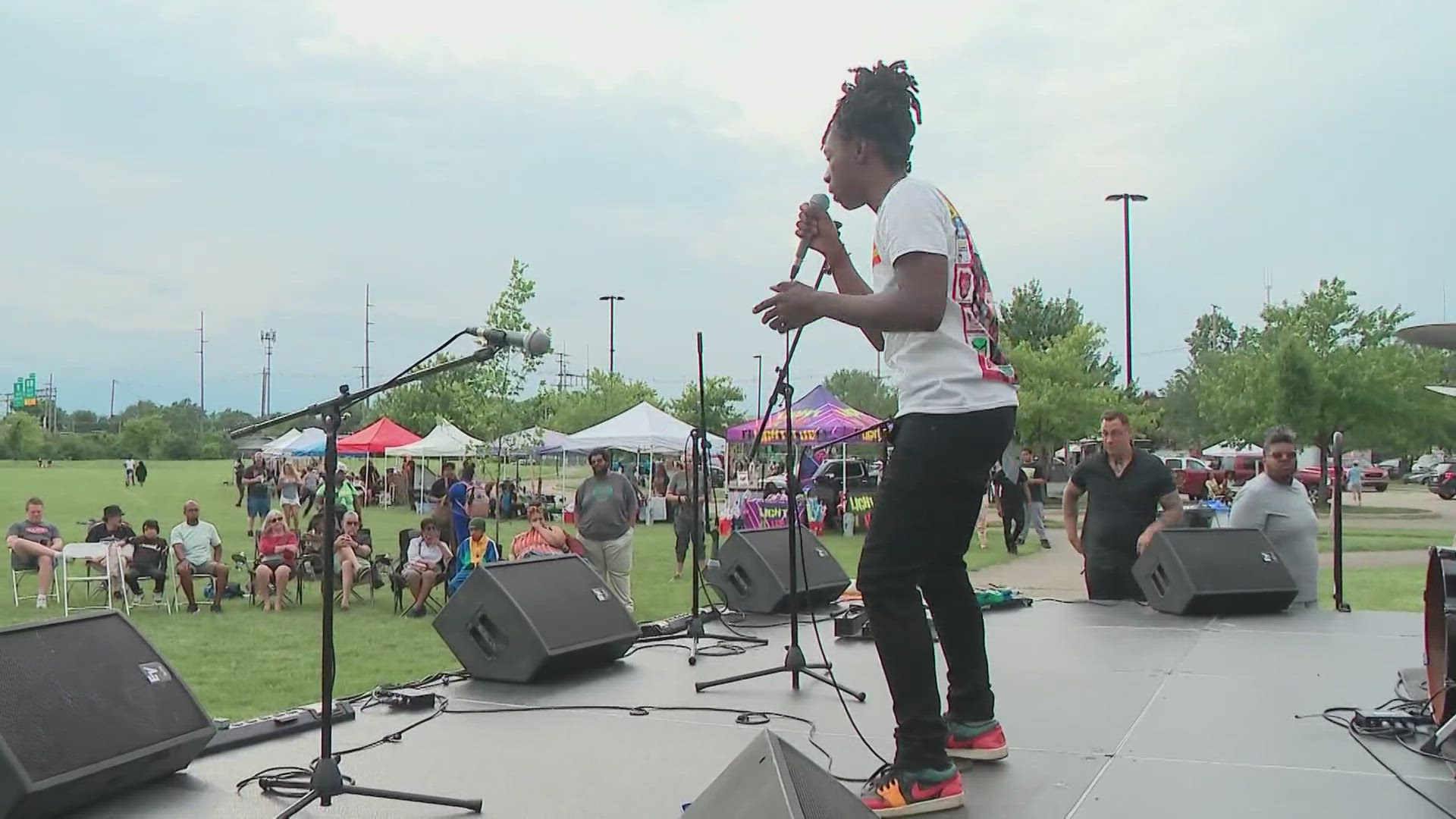 Several young musicians took their talents to the stage at the Chicken and Beer Festival.