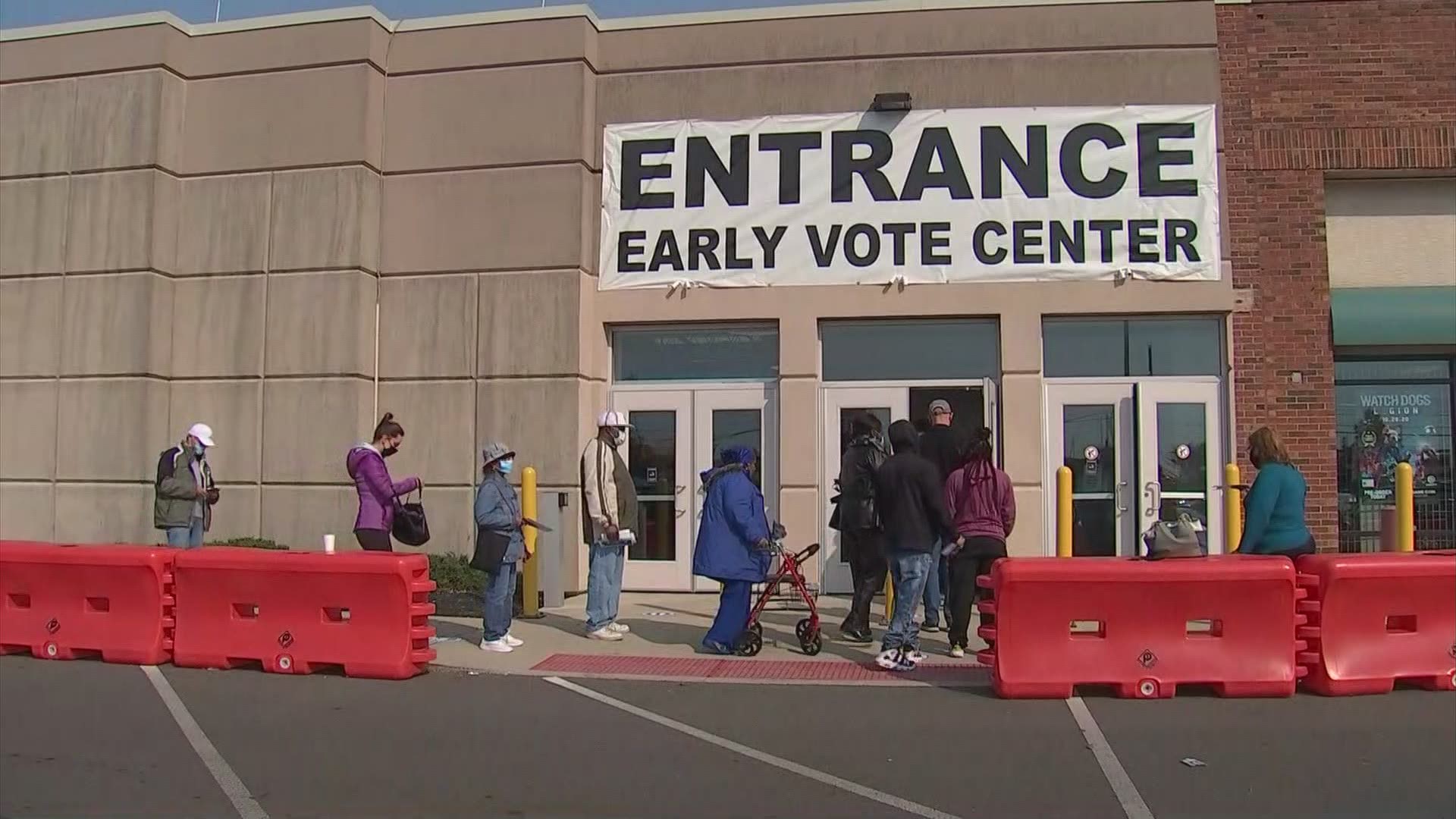Many people went to the Franklin County Board of Elections on Tuesday to participate in early voting.