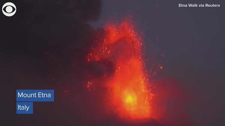 Italy's Mount Etna volcano erupts