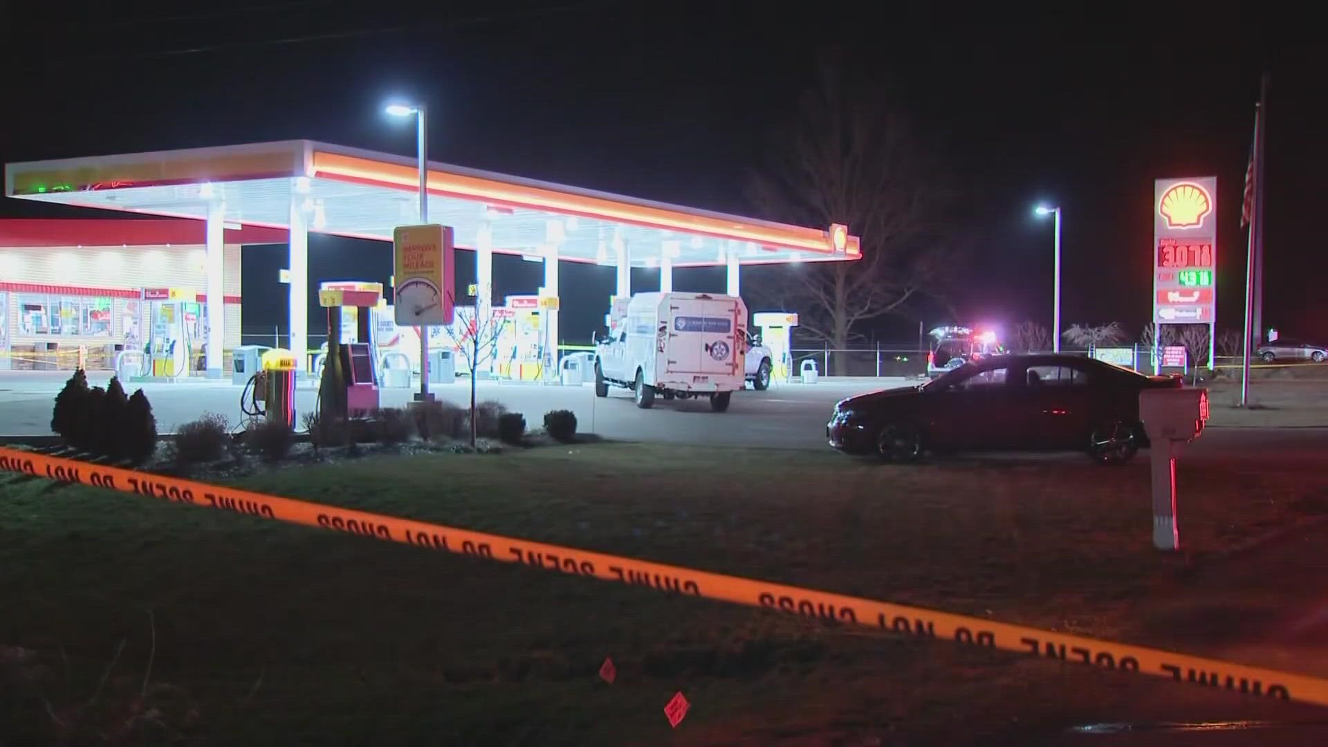 The shooting happened at the Shell gas station on state Route 61 near Interstate 71 in Marengo just before on Feb. 26.