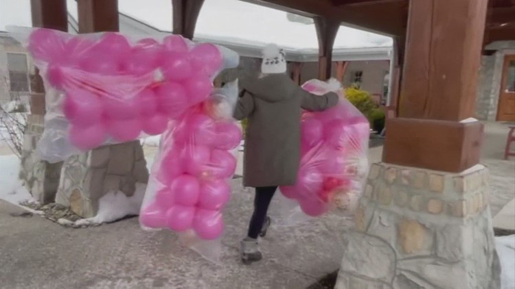 Balloon bouquets delivered to senior homes for Valentine's Day