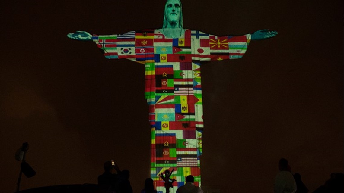 Rio De Janeiro S Christ The Redeemer Statue Lit Up For Coronavirus Victims 10tv Com