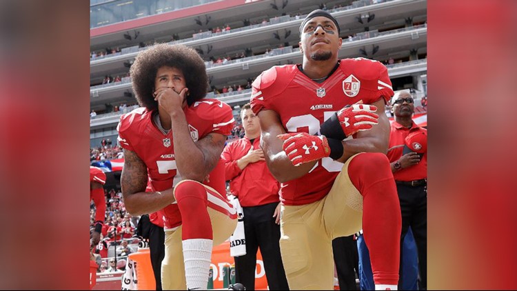 Kaepernick, 49ers teammate kneel during national anthem