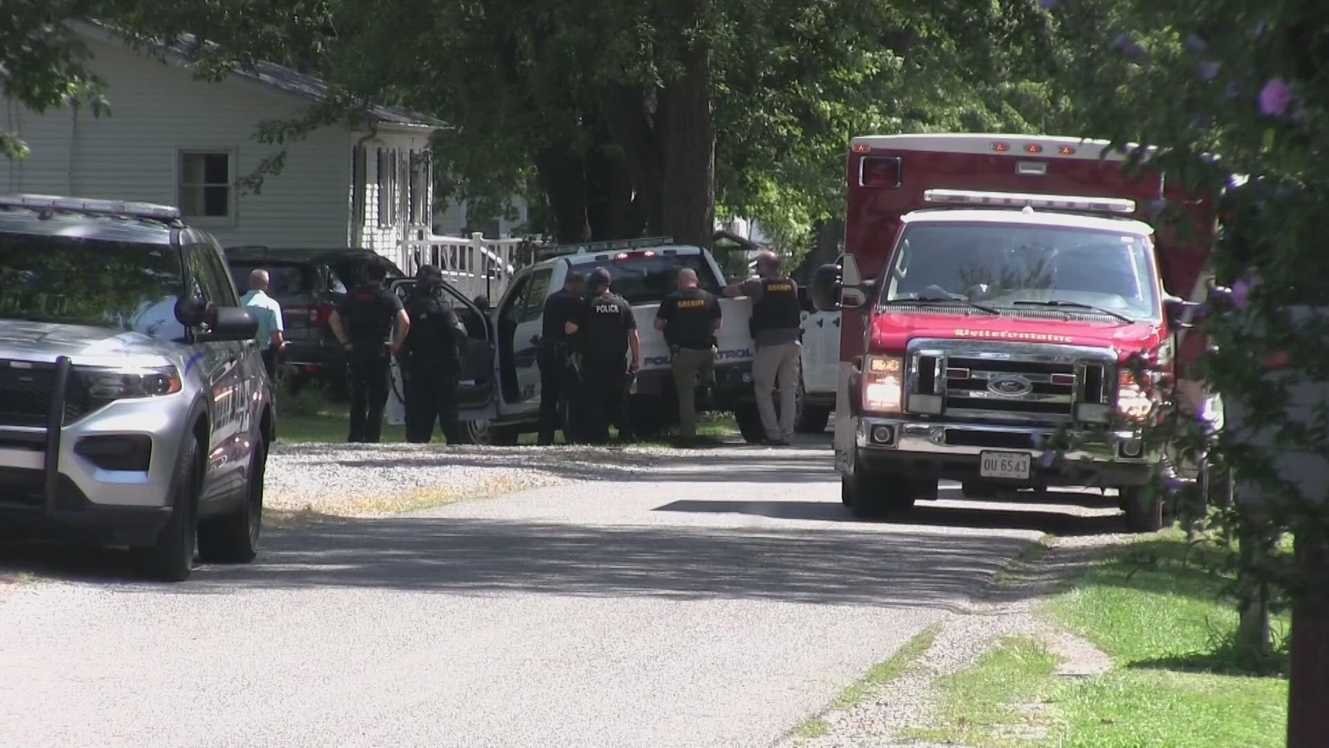 Authorities returned gunfire, injuring the suspect who eventually exited the home.