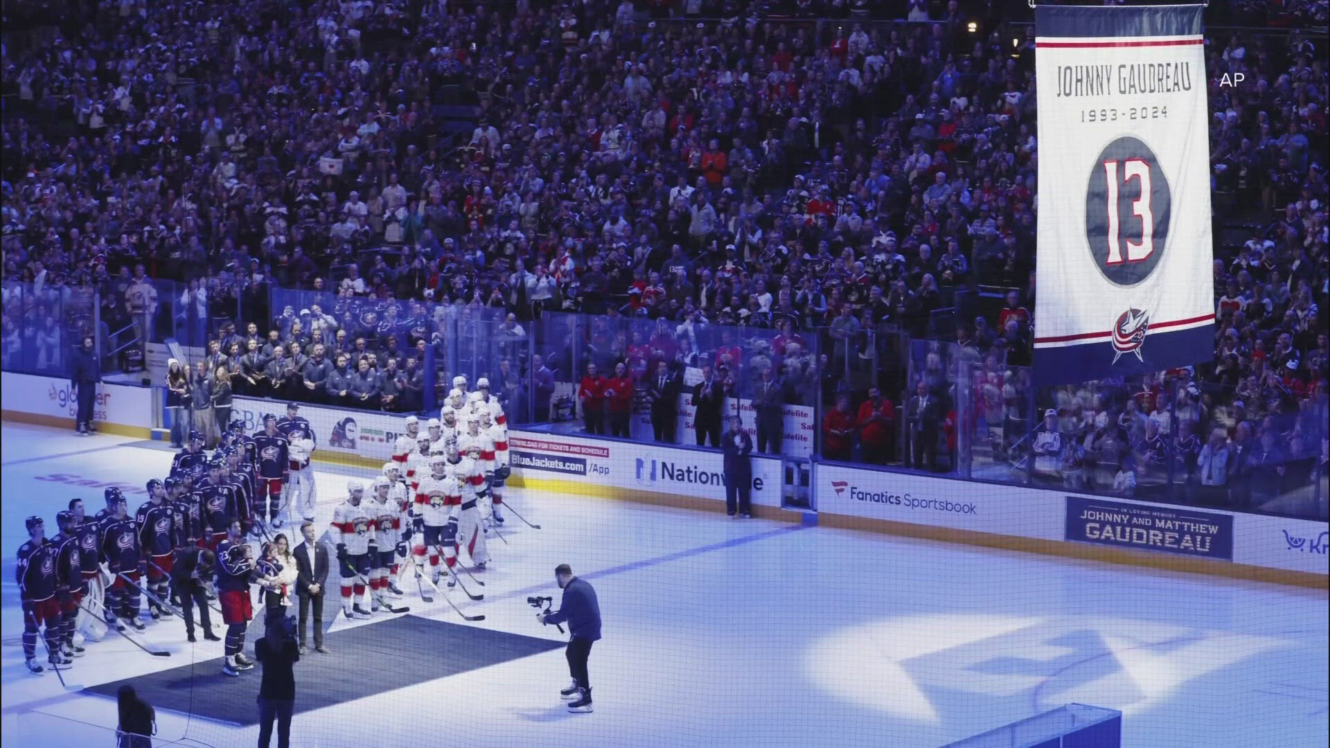 The Gaudreau family is in Calgary for the Blue Jackets-Flames game.