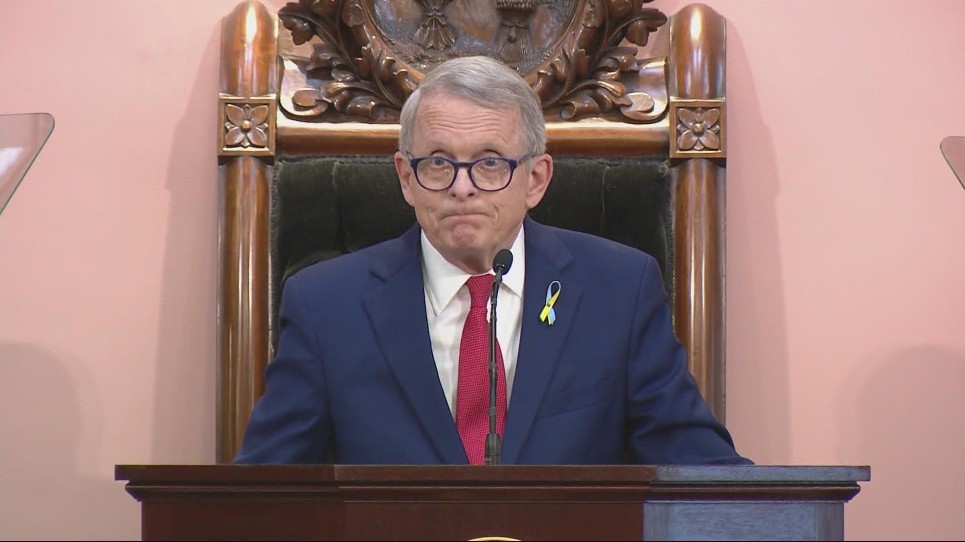DeWine delivered his last State of the State address of his first term at the Ohio Statehouse on Wednesday.