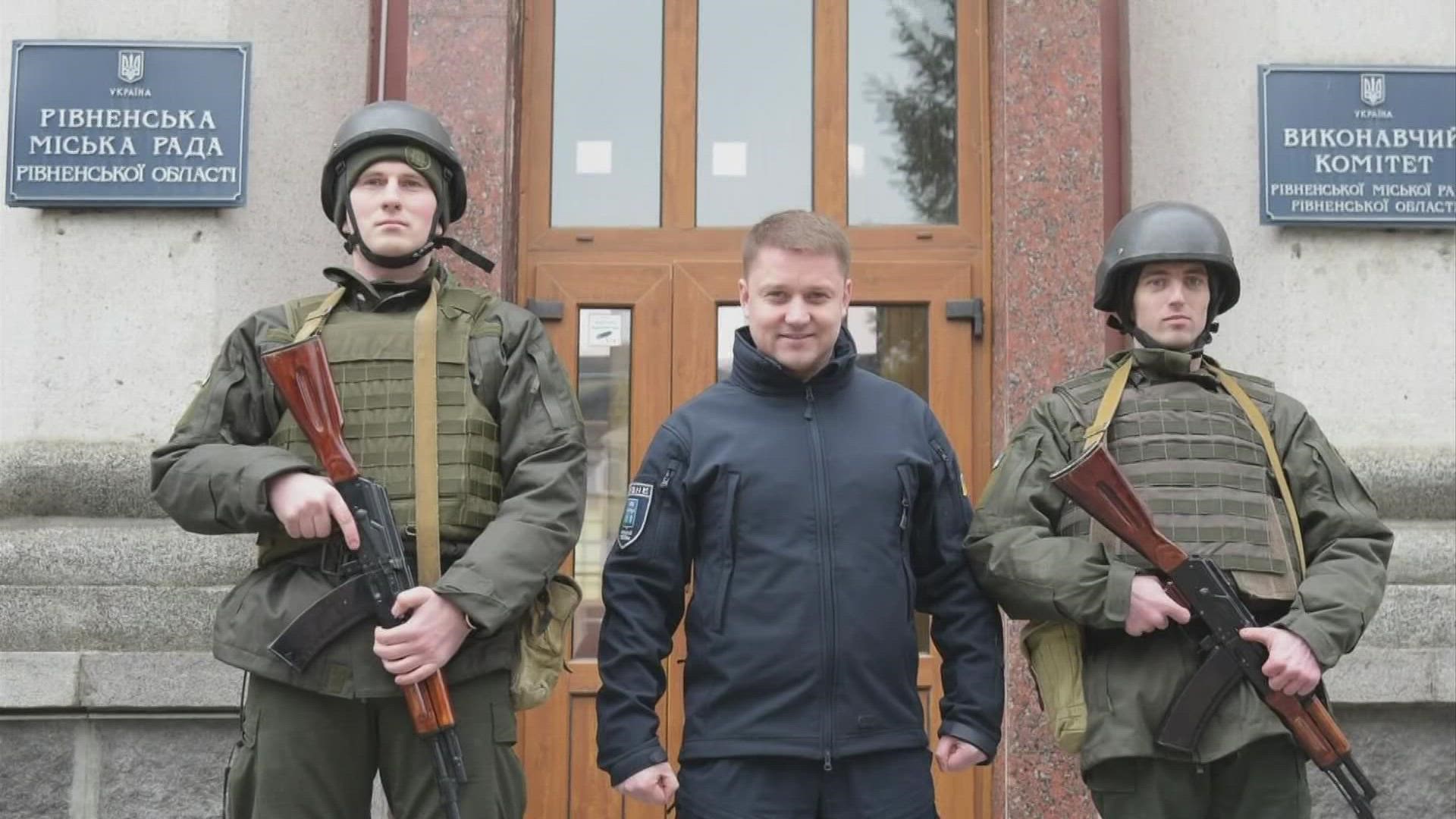 Oleksandr Tretyak, the mayor of Rivne, says he and his people will defend the city if they come to their streets.