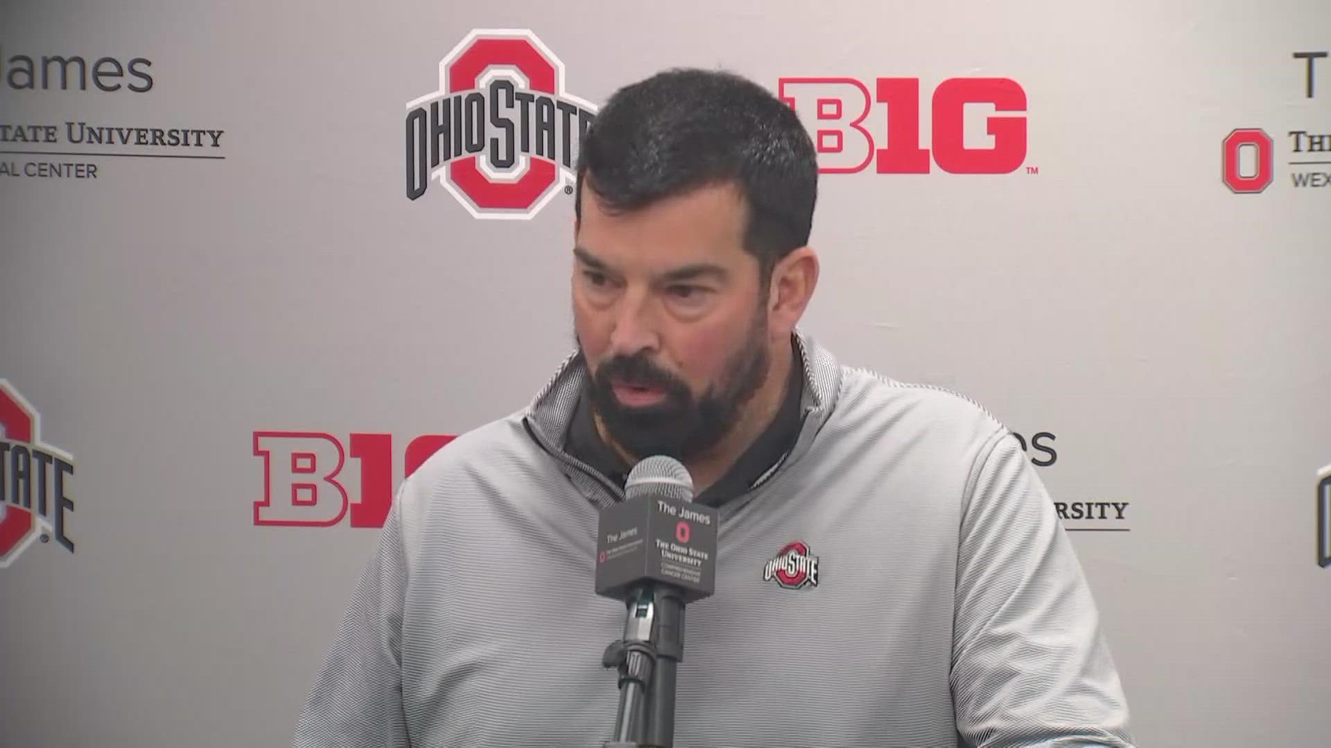 Ryan Day discusses Ohio State's win over Penn State and previews this weekend's game against Nebraska.