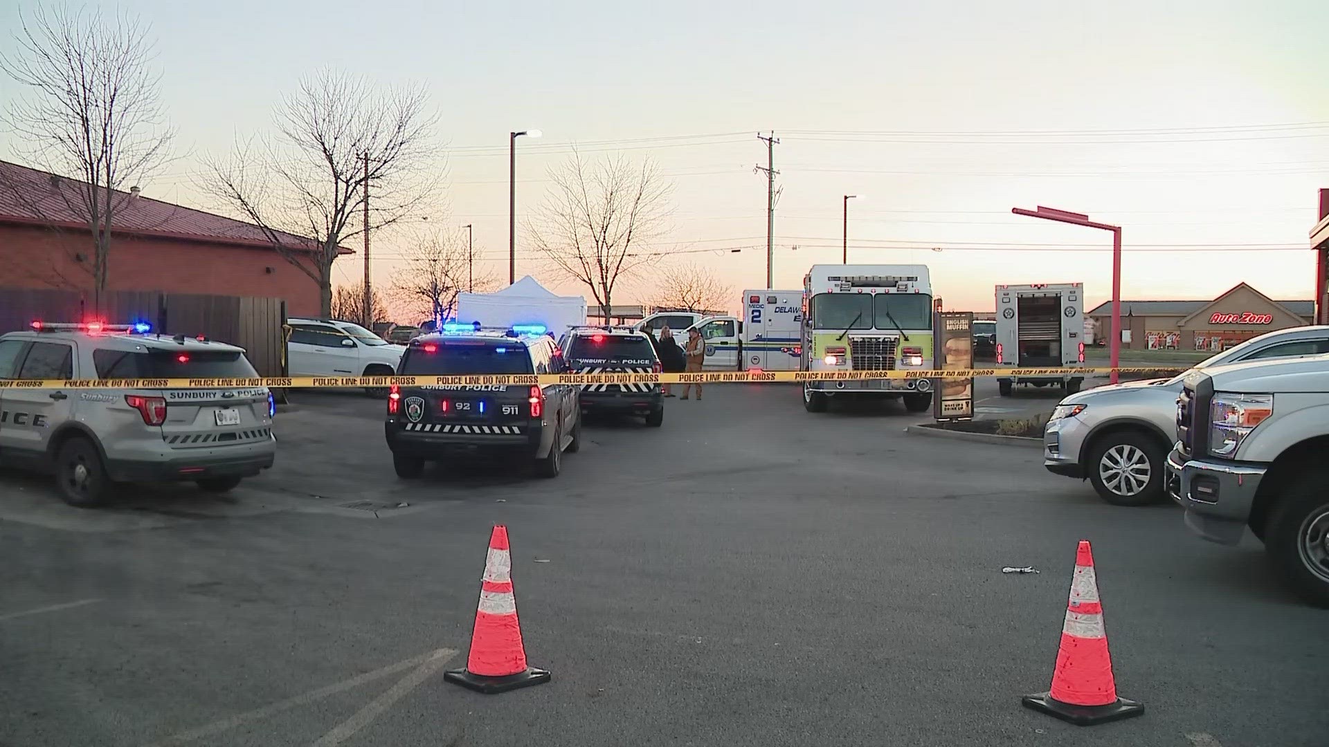 A man is dead and a suspect is in custody after a shooting outside a Wendy's in Sunbury Thursday afternoon, according to police.