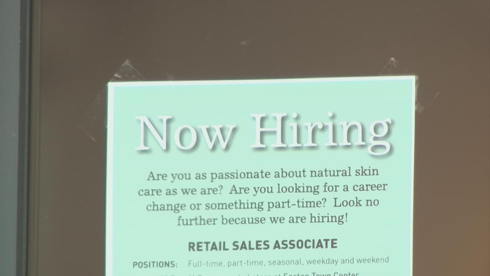 There are more jobs than people willing to take them, an issue that comes as many businesses are also trying to find more employees for the holiday season.