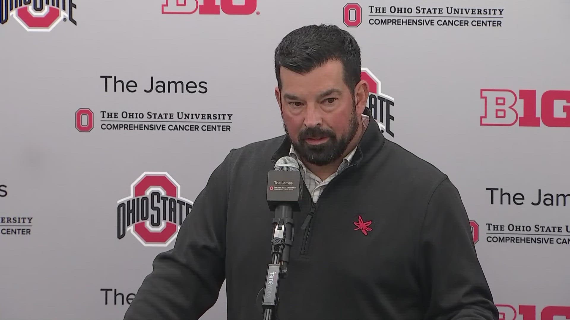 Ryan Day discusses 23-3 victory over Indiana.