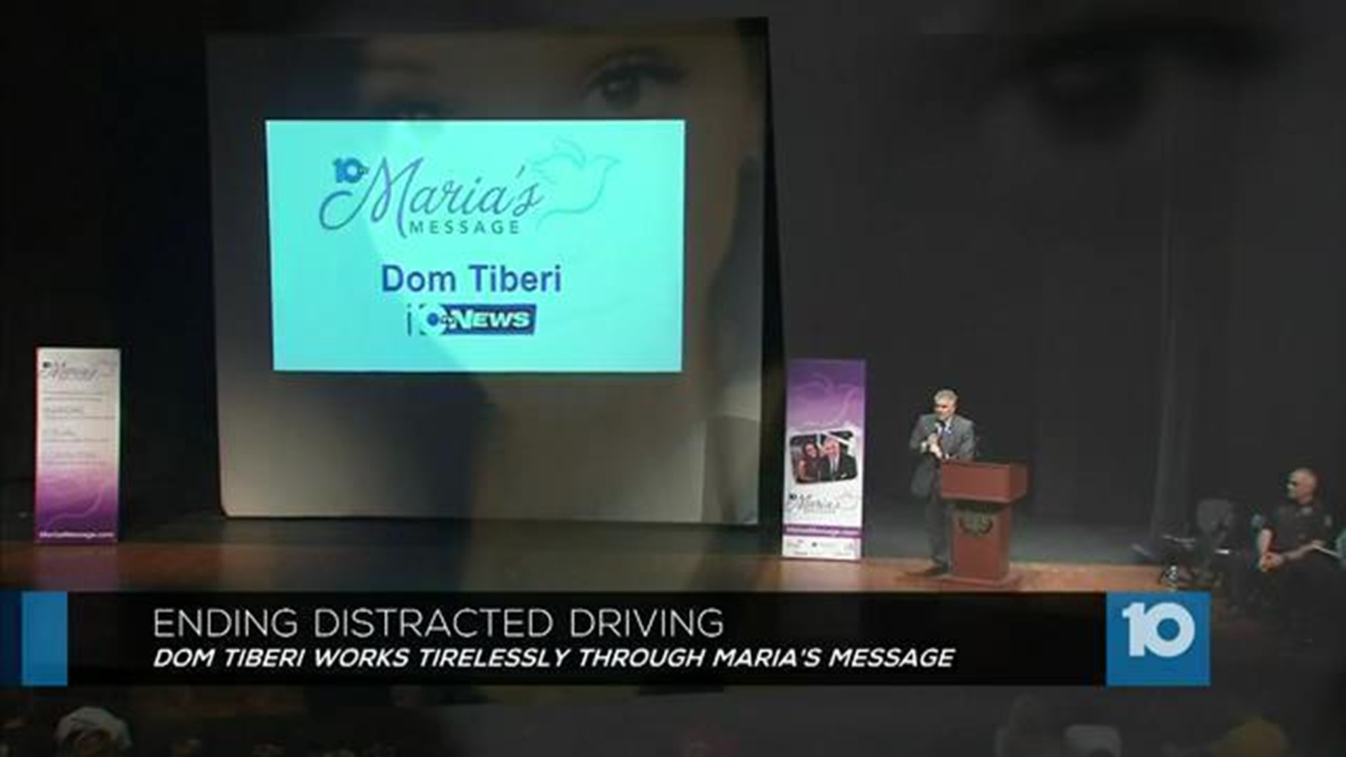 Dom delivers 100th Maria's Message school presentation