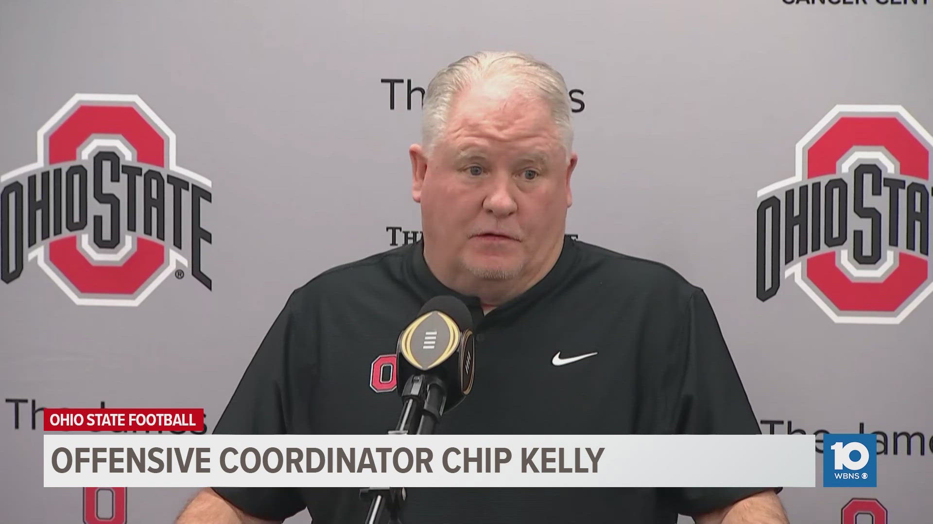 Ohio State offensive coordinator Chip Kelly speaks ahead of national