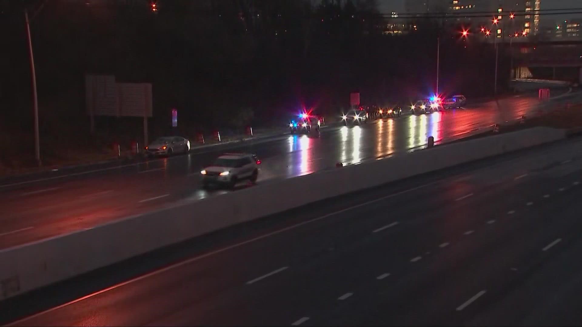 Police are still searching for a suspect who shot at an off-duty officer Friday morning while he was merging onto I-71, according to the Columbus Division of Police.
