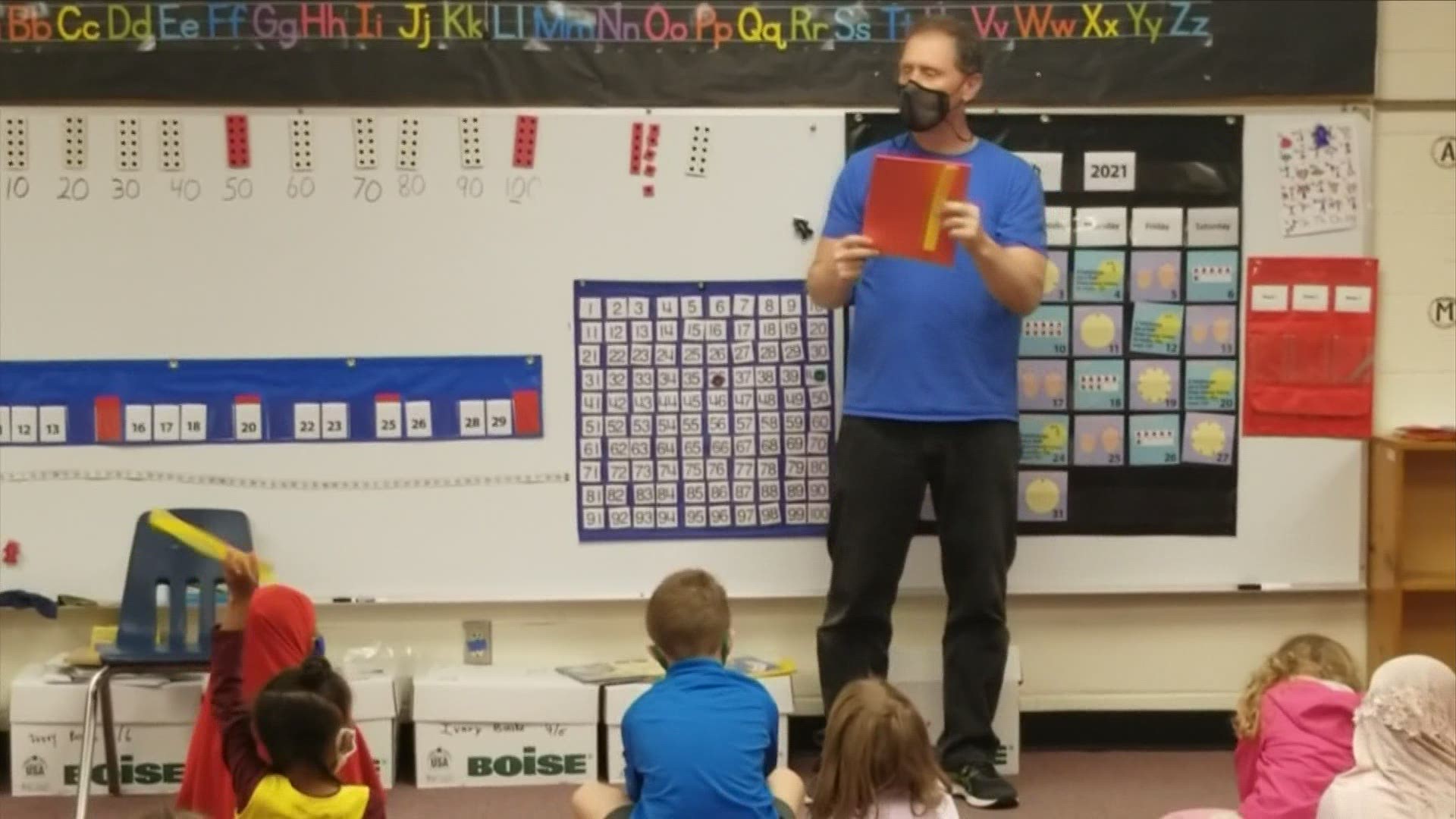 David Walker is a kindergarten teacher at Mark Twain Elementary, and he is our Classroom Hero.