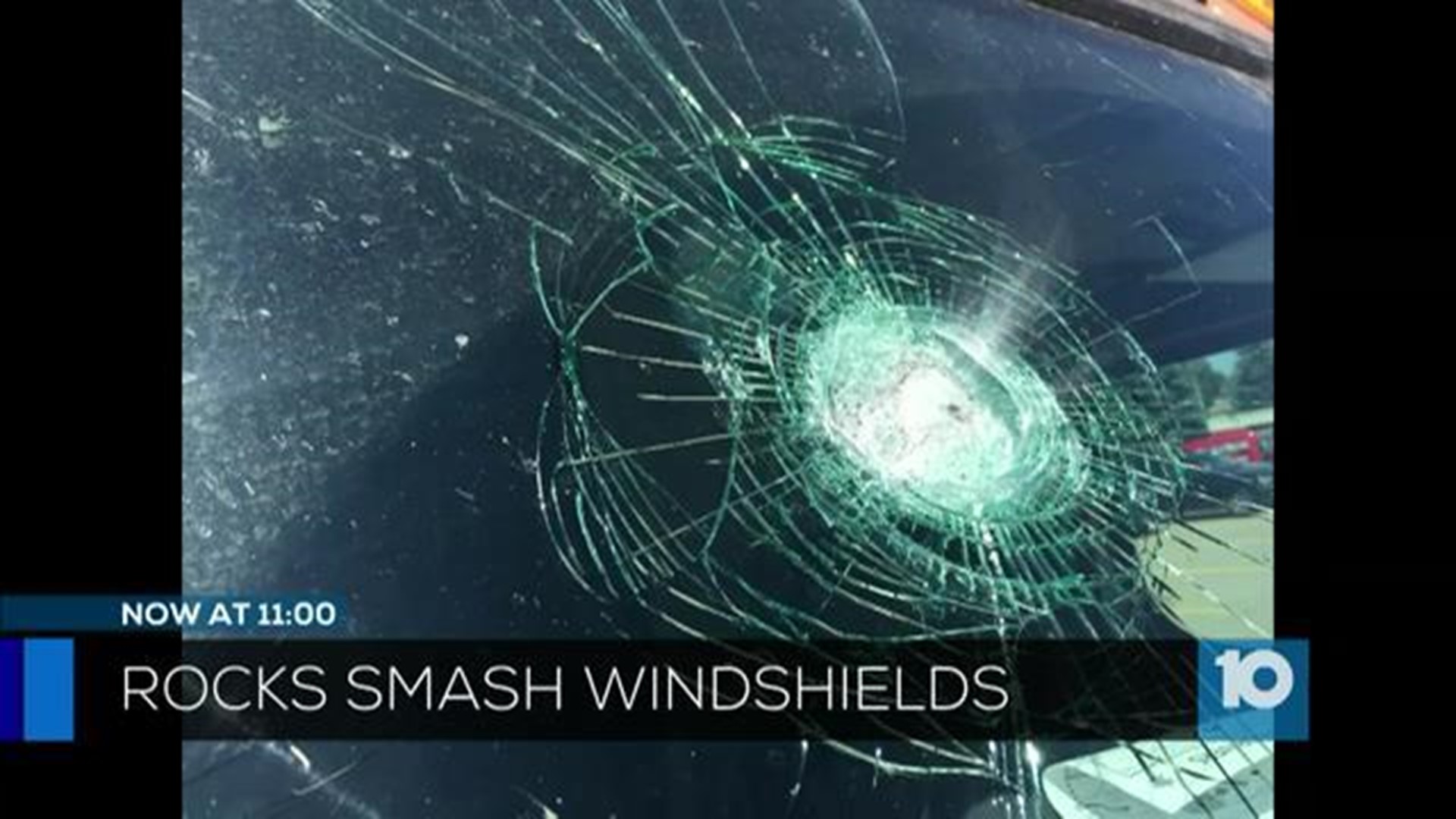 Drivers on 270 say rocks smashed into their winshield