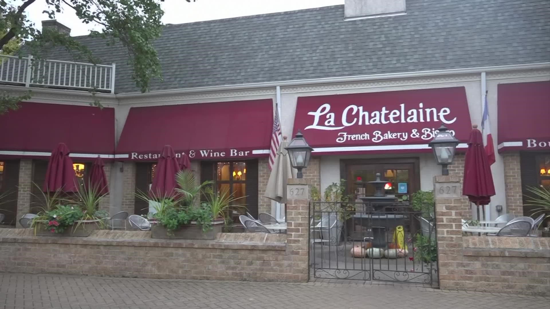 Employees of the La Chatelaine French Bakery and Bistro in Worthington found a window busted out and glass scattered across the floor Wednesday morning.