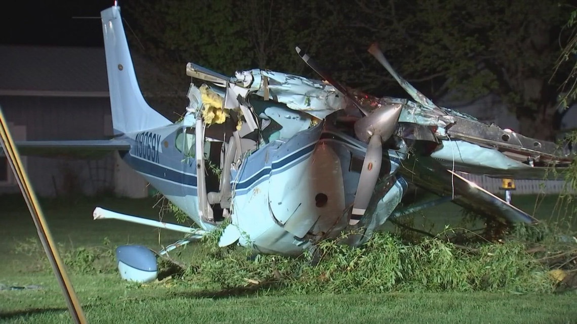 An Ohio State Highway Patrol trooper said that the occupants were flying in from West Virginia to the Fairfield County Airport.