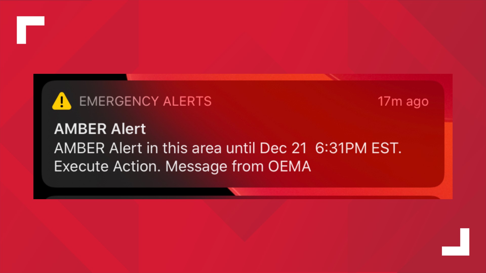 OSHP Ohio AMBER Alert message sent inadvertently during test