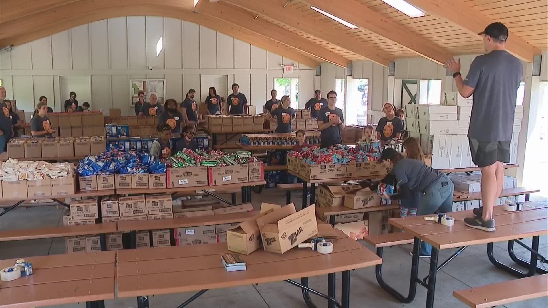A Gahanna community gathered on Saturday to help fight food insecurity.
