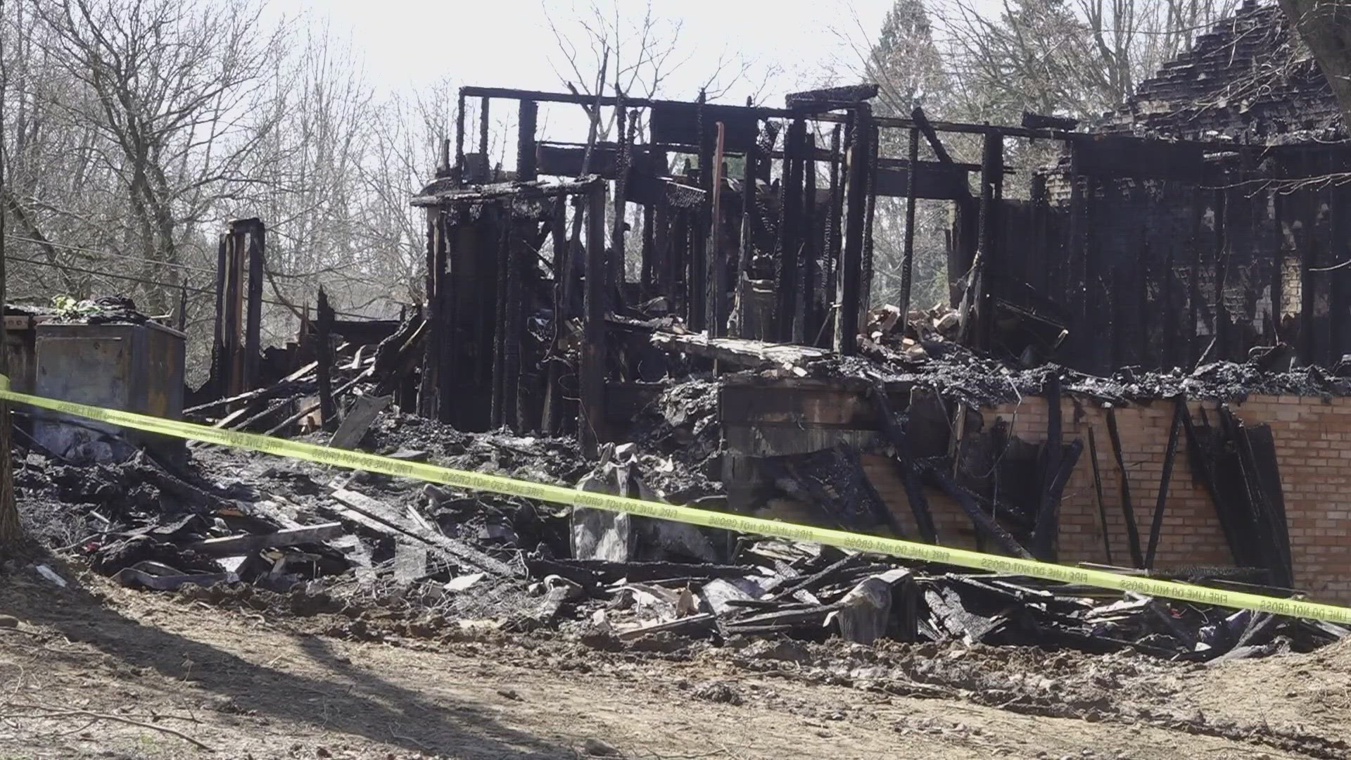 First responders were called to a house off Everhard Road Northwest at 12:16 a.m. on a report of a “whole house engulfed in flames.”