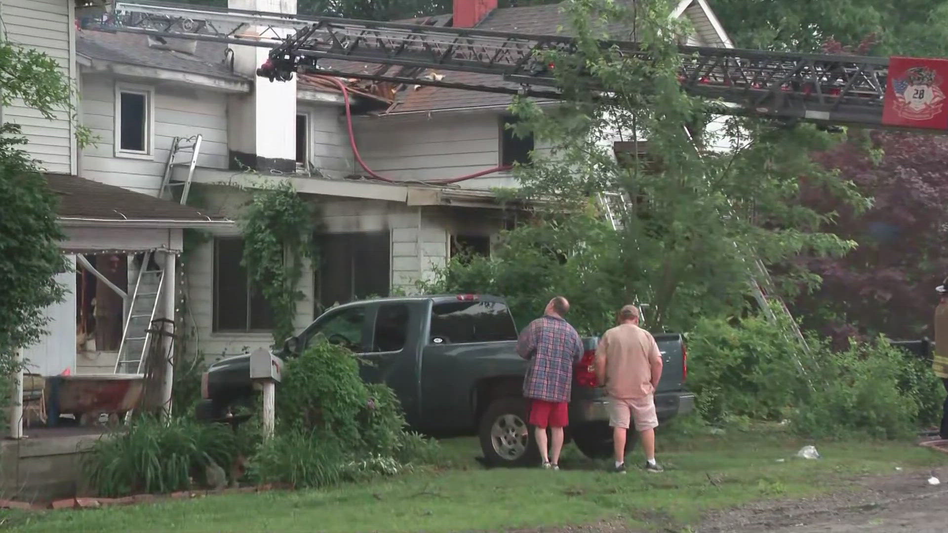 One man is dead, and another was injured after a house fire on the northeast side Friday morning.