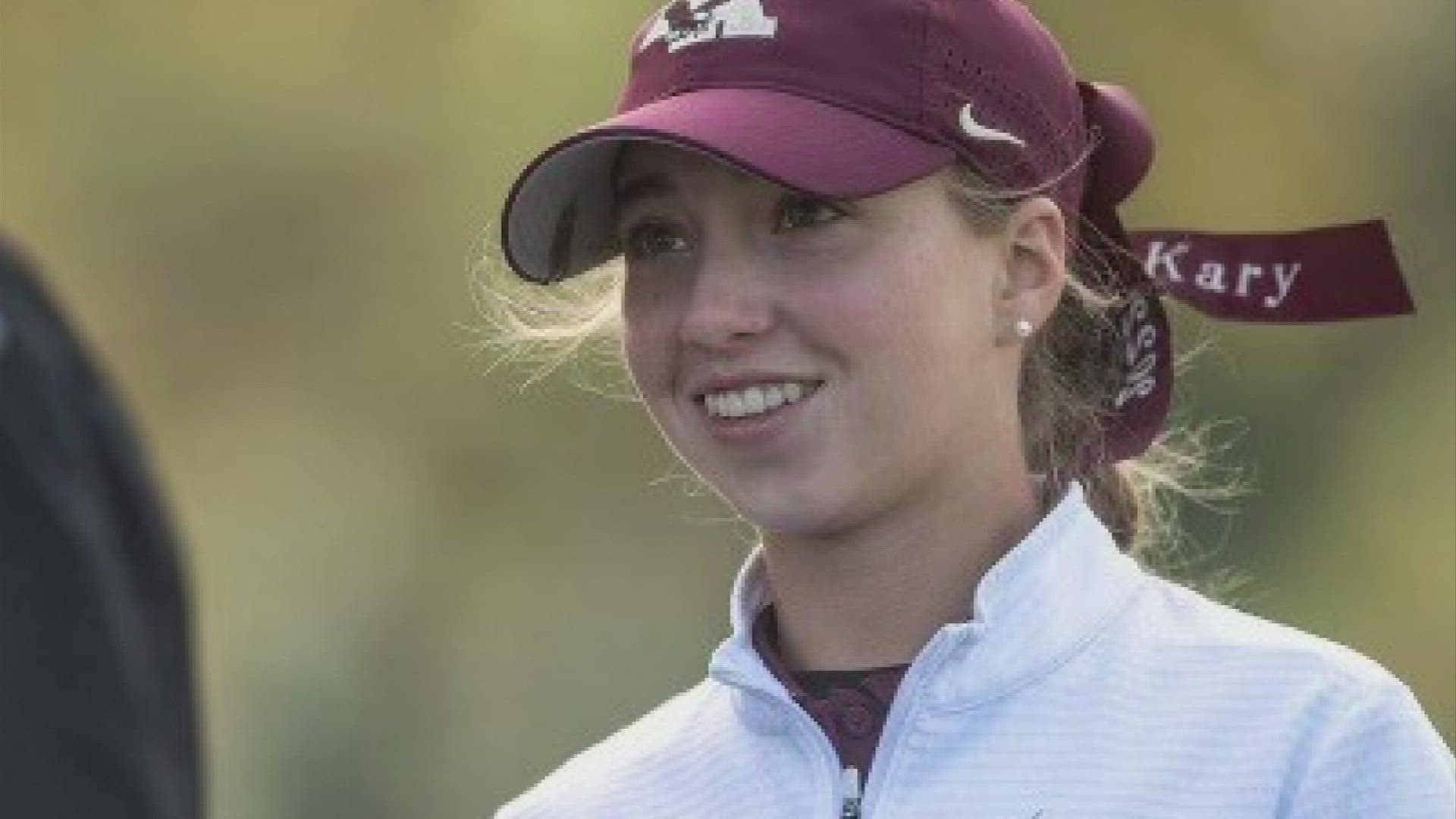 Kary Hollenbaugh plays golf and tennis for New Albany High School and also holds a 4.1 GPA.