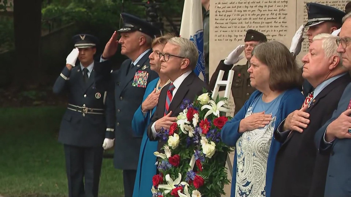 State leaders, servicemembers, and Gold Star families came together at the Ohio Statehouse to remember the men and women who never made it home.
