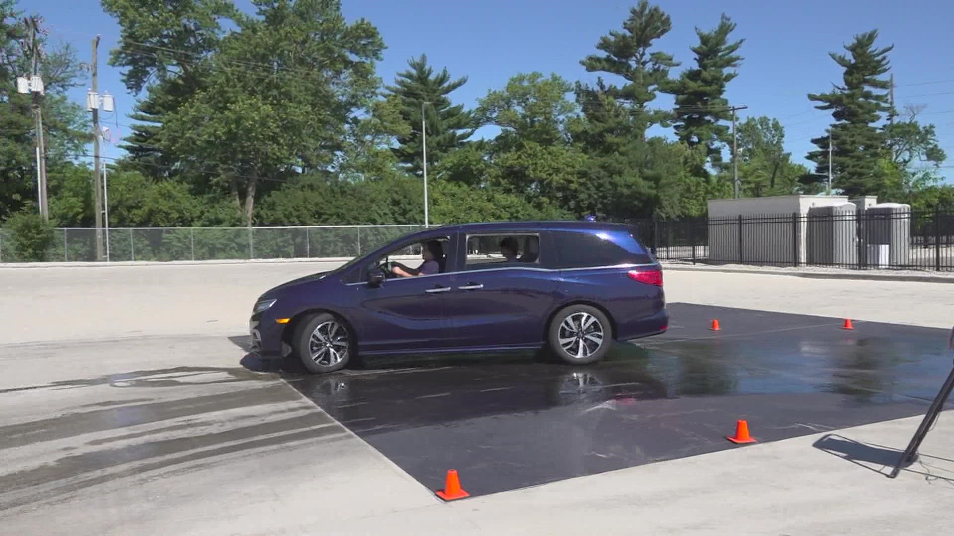 Young drivers took part in free defensive driving courses Saturday.
