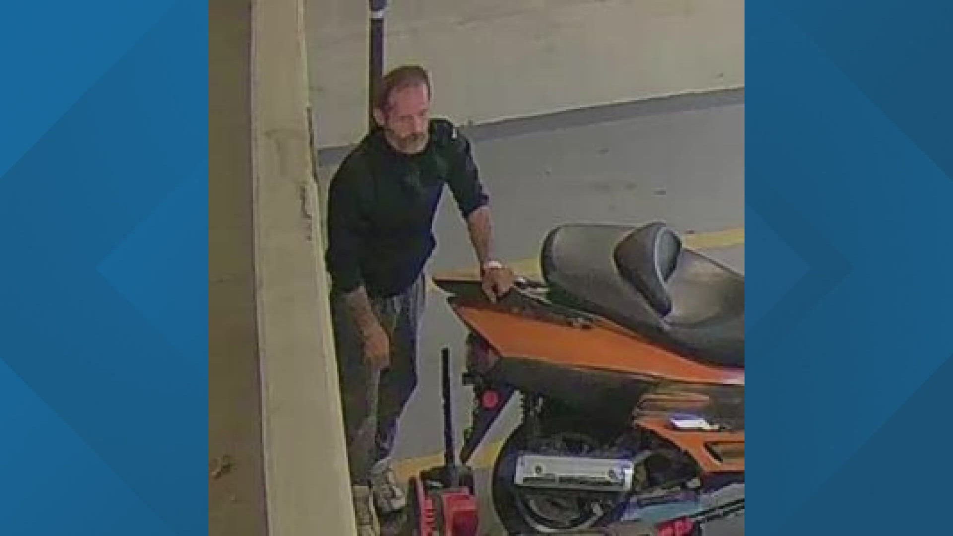 Between May 30 and June 29, police said the suspect stole motorcycles or scooters that were parked in the Neil Avenue, Lane Avenue and 9th Avenue East garages.