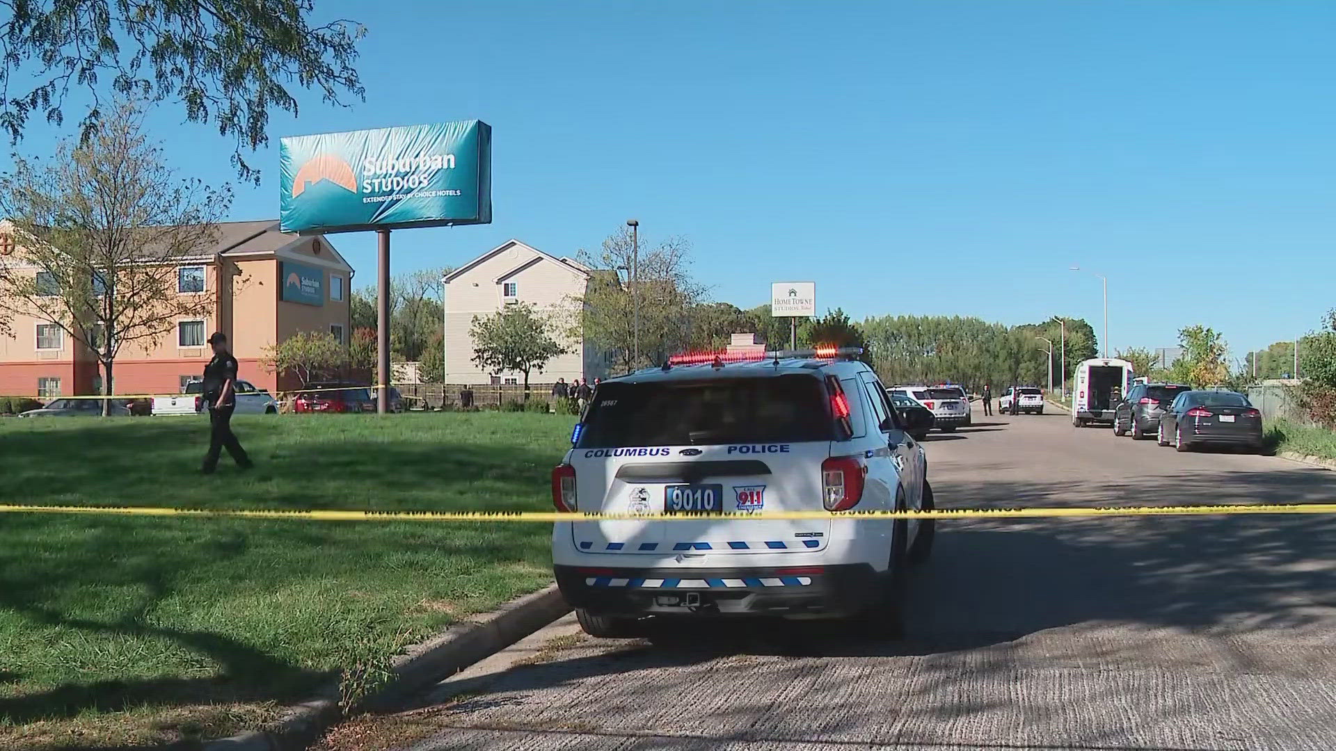 According to the Columbus Division of Police, officers received a call for a report of a shooting around 2 p.m. at a hotel located on Quarter Horse Drive.